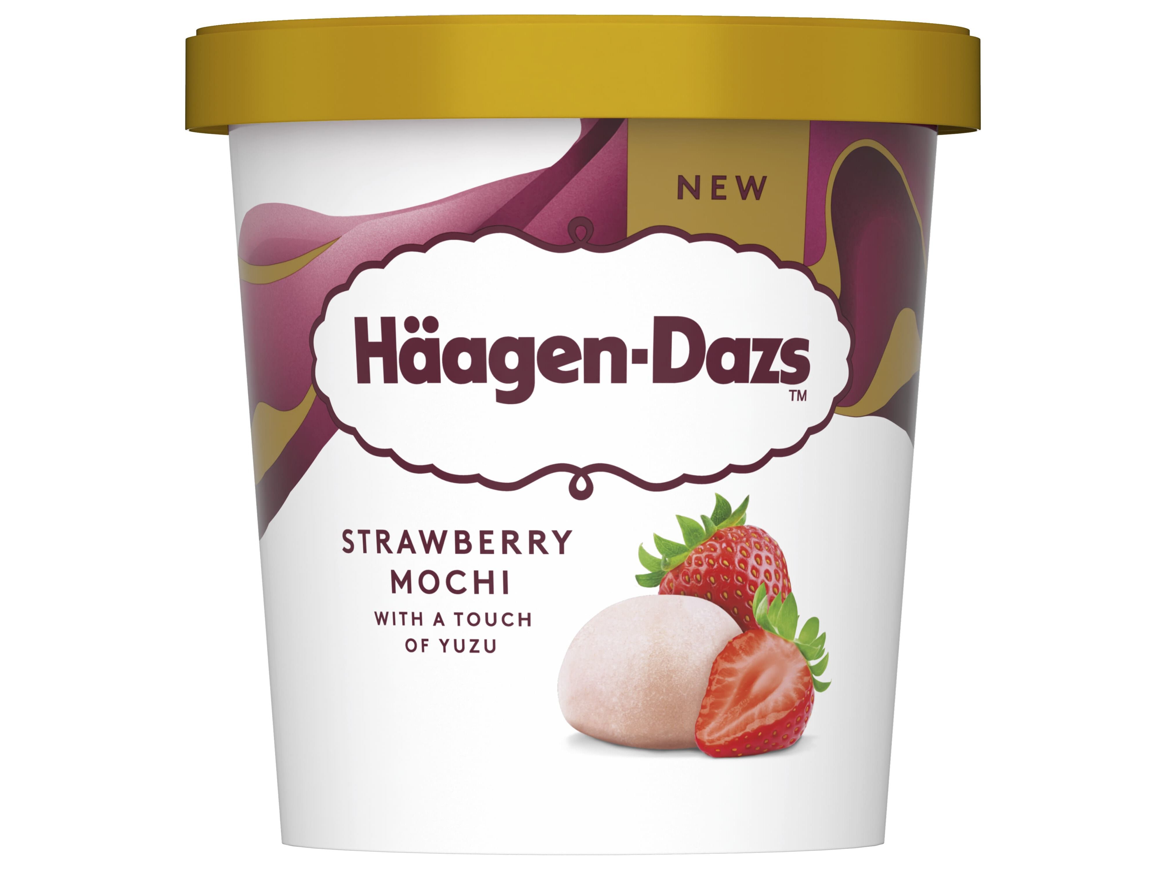 GELADO H&Auml;AGEN-DAZS STRAWBERRY MOCHI 420ML image number 0