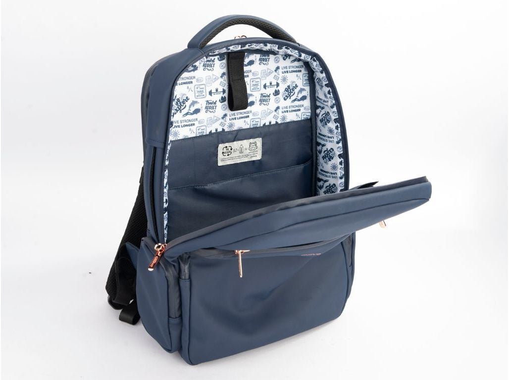 MOCHILA QILIVE PARA PORT&Aacute;TIL 15-16" 78% RECICLADO AZUL image number 6