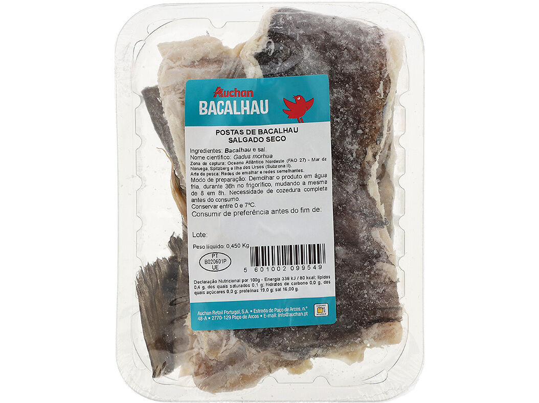 BACALHAU AUCHAN POSTAS 450G
