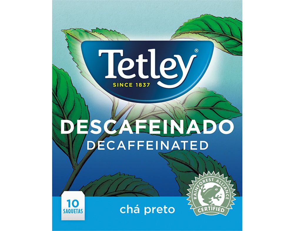 CH&Aacute; TETLEY PRETO DESCAFEINADO 10 SAQUETAS