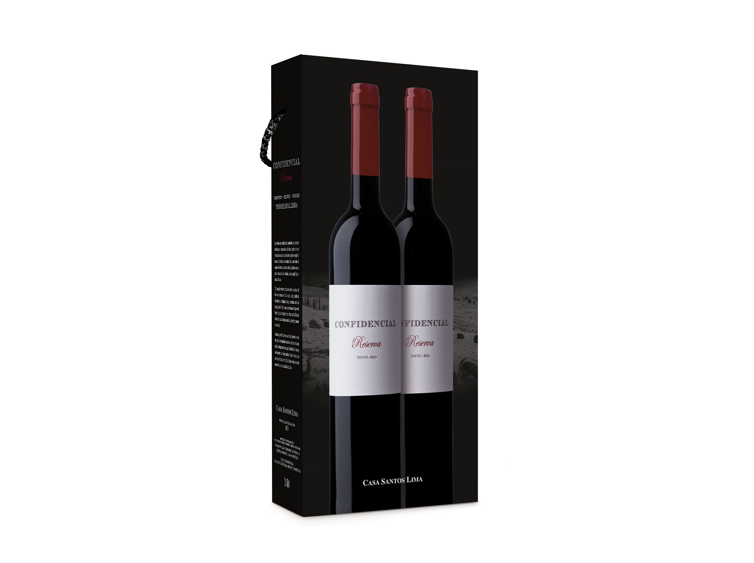 CONJUNTO VINHO CONFIDENCIAL RESERVA 2X0.75L