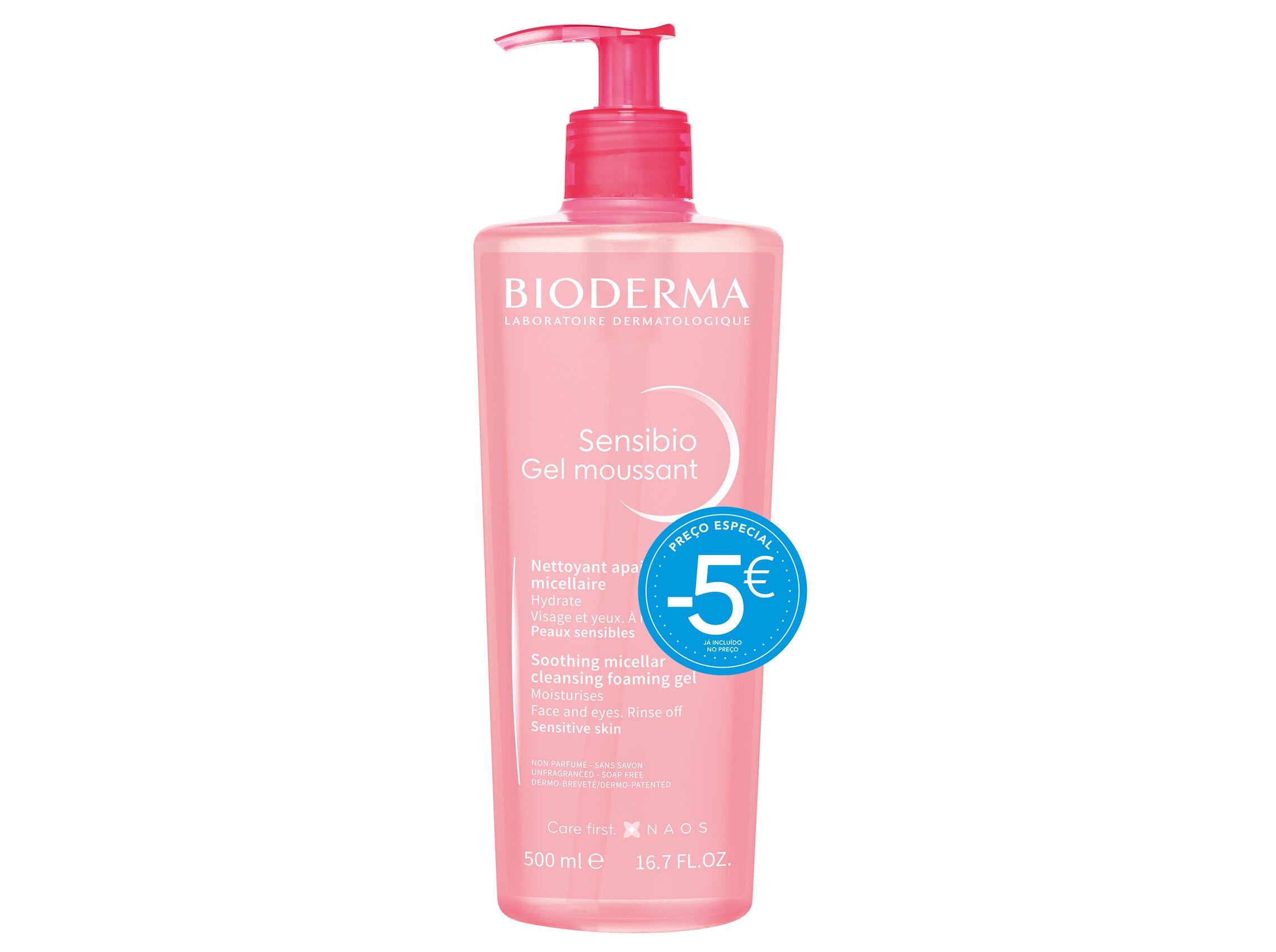 GEL MOUSSANT BIODERMA SENSIBIO 500ML image number 0