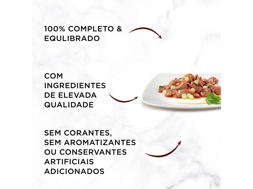 COMIDA H&Uacute;MIDA PARA GATO GOURMET A LA CARTE COM CARNE 4X85G image number 3