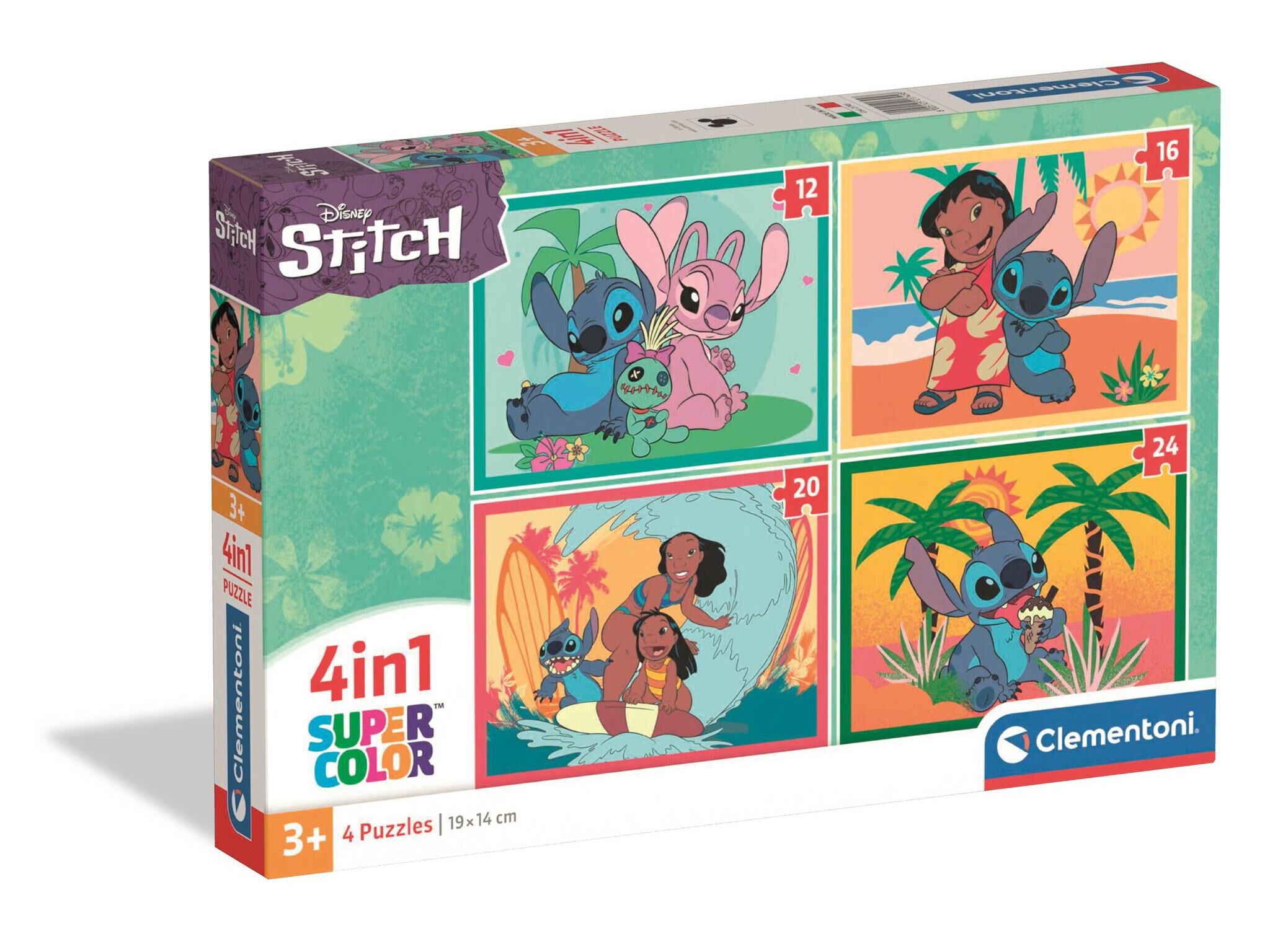 PUZZLE CLEMENTONI DISNEY STITCH 4 EM 1