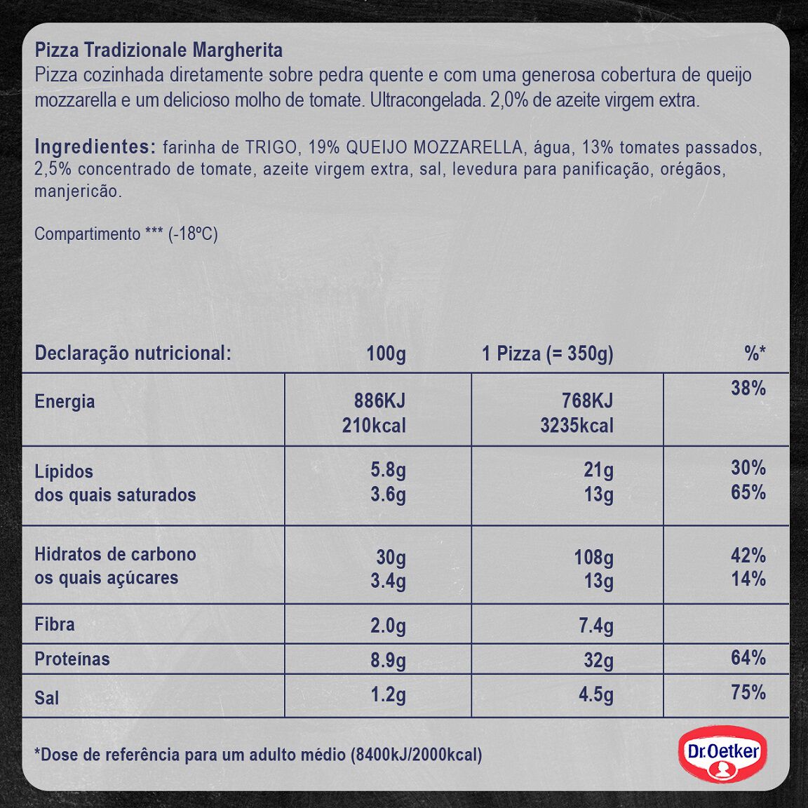 PIZZA DR.OETKER TRADIZIONALE MARGHERITA 350G image number 1