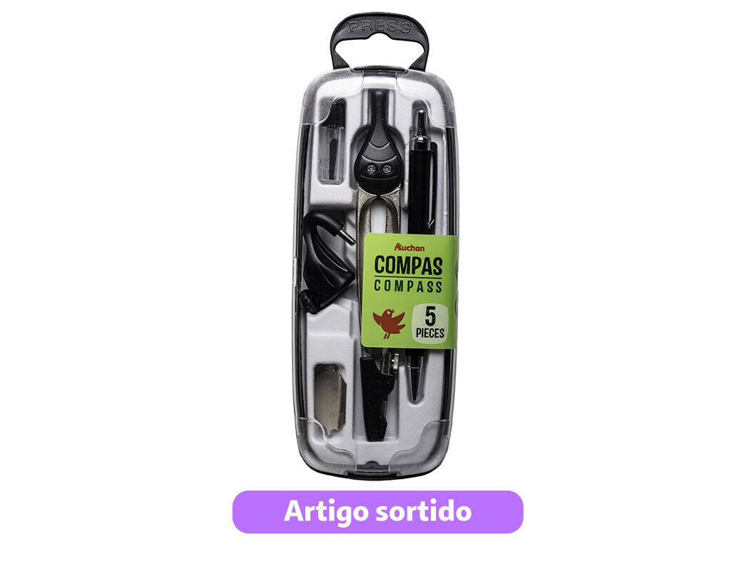COMPASSO AUCHAN COM 5 PE&Ccedil;AS CORES SORTIDAS image number 2