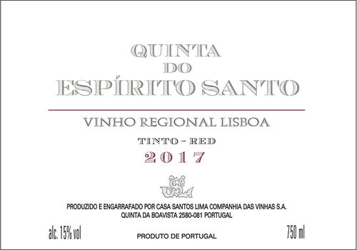 VINHO TINTO QUINTA ESPIRITO SANTO LISBOA 0.75L