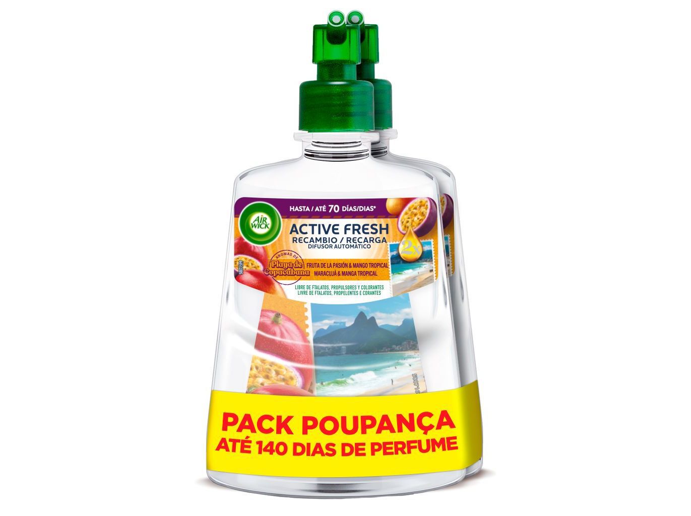 AMBIENTADOR PORT&Aacute;TIL AIRWICK ACTIVE FRESH COPACABANA REC 2UN image number 0