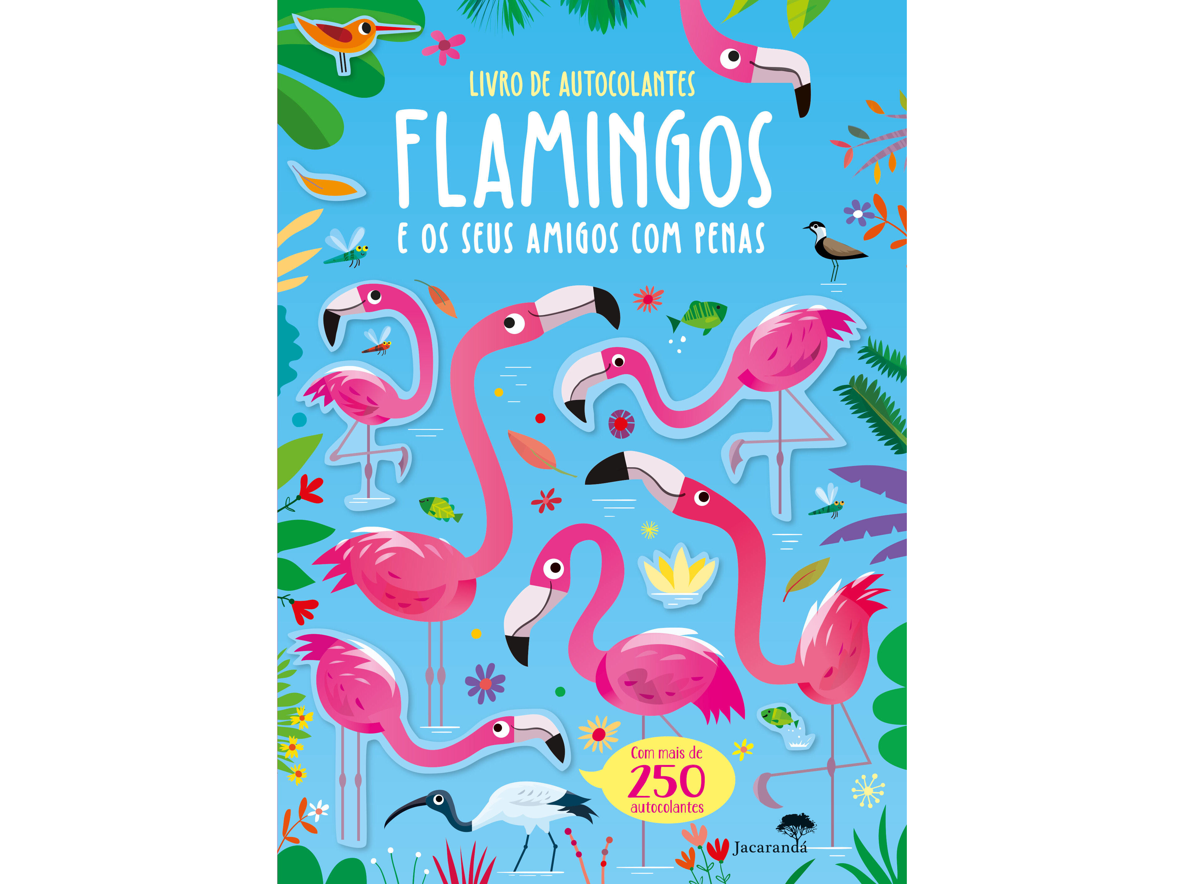FLAMINGOS SEUS AMIGOS C PENAS LIVR AUTOCOLANTES DE AAVV image number 1
