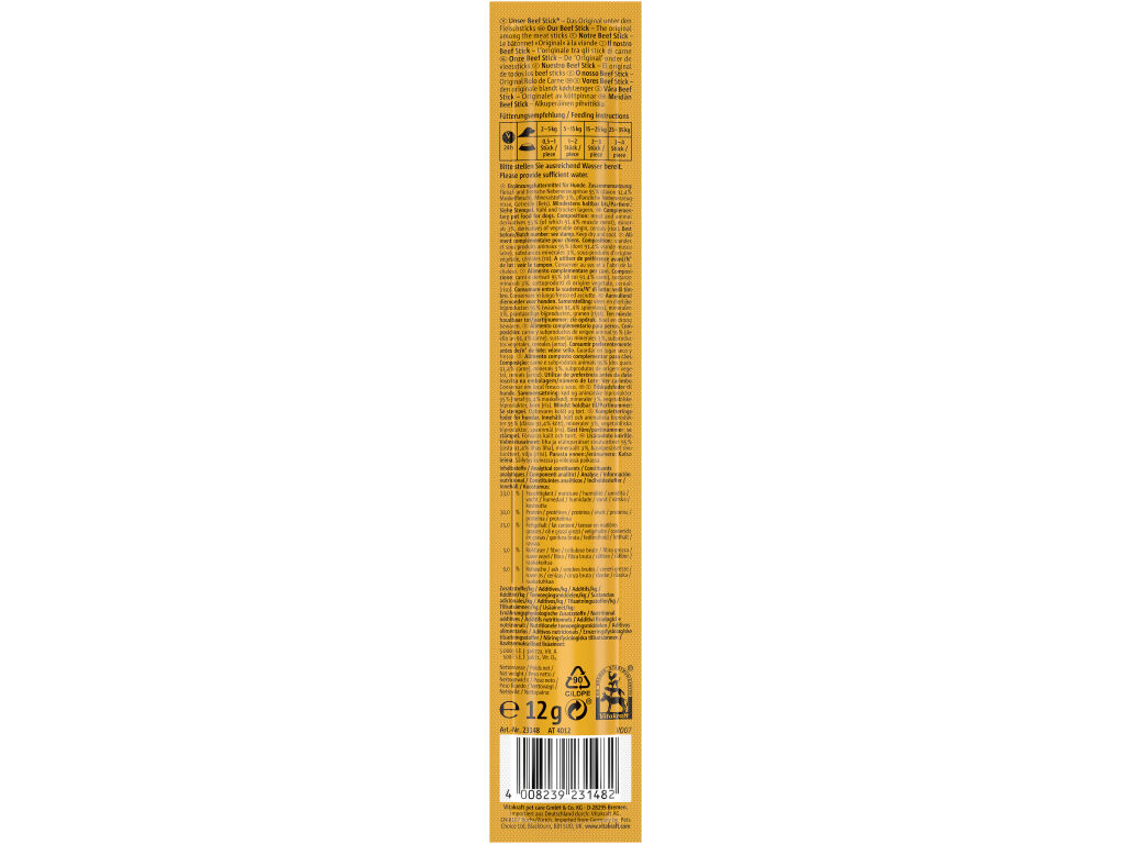 SNACKS PARA C&Atilde;O BEEF STICK VITAKRAFT MINERAL 1 UNIDADE image number 1