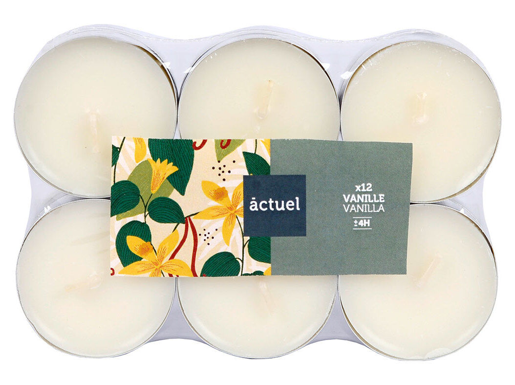 TEALIGHTS AROM&Aacute;TICO ACTUEL BAUNILHA PACK 12 UNIDADES