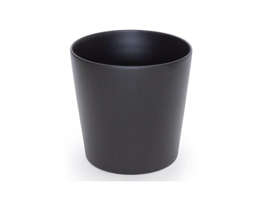 VASO ESTOCOLMO LISO PRETO &Oslash;19.5CM
