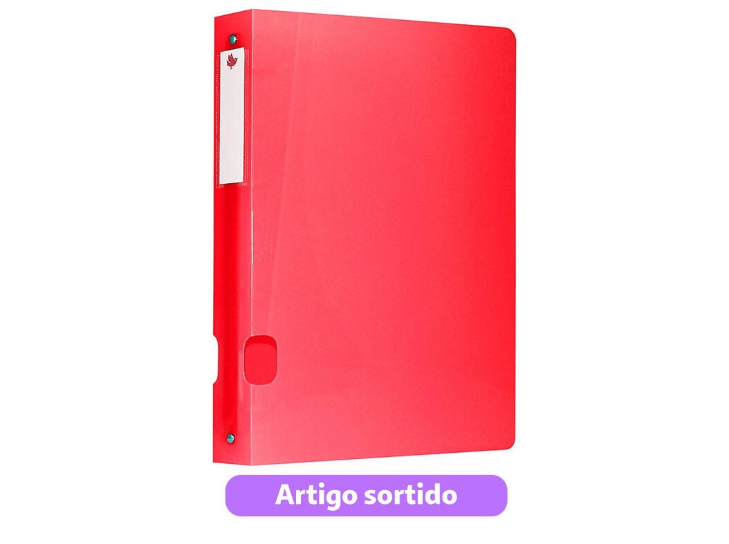 DOSSIER CAPA PL&Aacute;STICO AUCHAN 4 ARGOLAS 40MM CORES SORTIDAS image number 4