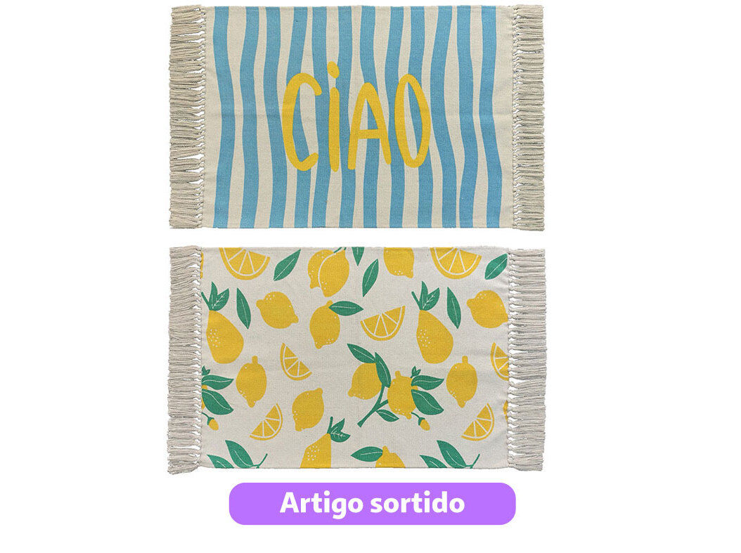 TAPETE ALGOD&Atilde;O ACTUEL ESTAMPADO 55X85CM MODELOS SORTIDOS image number 0