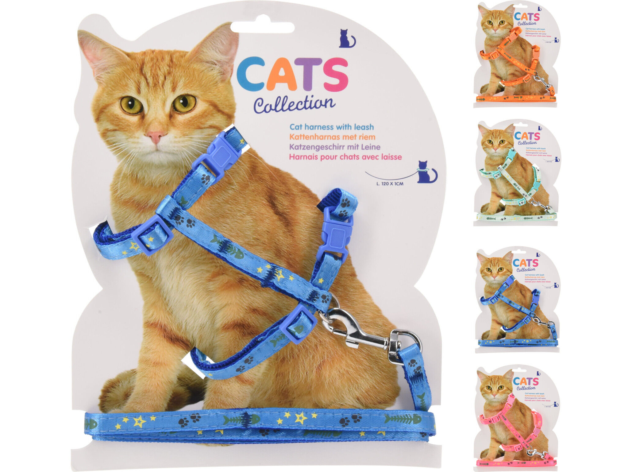 ARN&Ecirc;S PARA GATO CATS COLLECTION COM TRELA 120CM CORES SORTIDAS image number 1