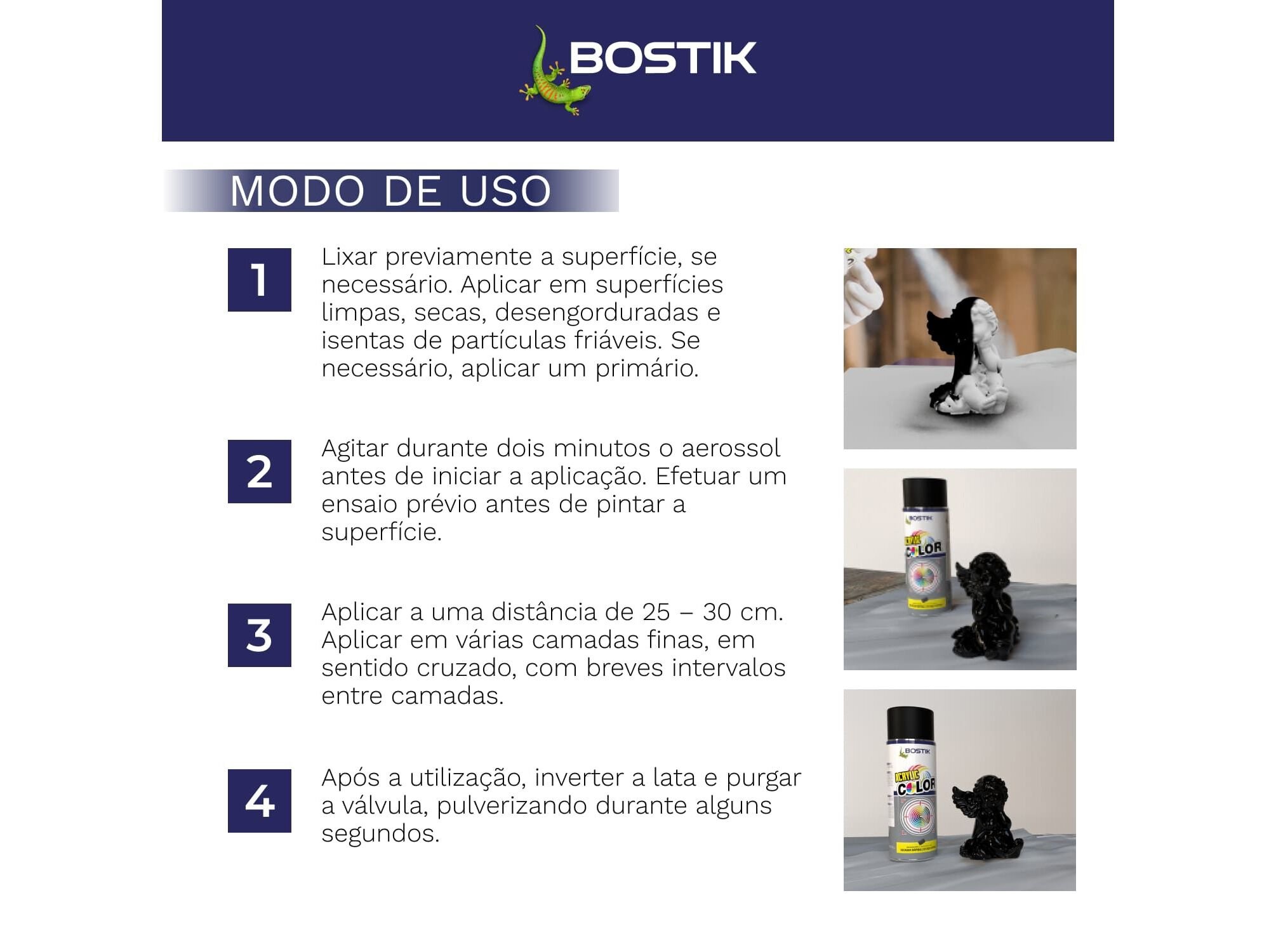 SPRAY ACRYLIC BOSTIK PRETO BRILHANTE 400ML image number 6