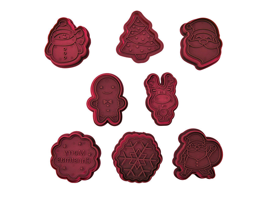 CONJUNTO DE 8 CORTADORES BOLACHAS ACTUEL VERMELHO image number 0