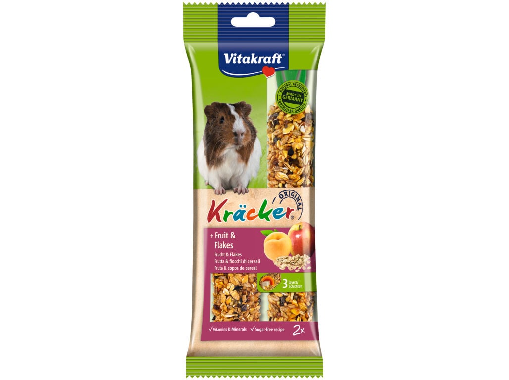 BARRITAS PARA PORQUINHO &Iacute;NDIA VITAKRAFT FRUTA PACK 2 UNIDADES