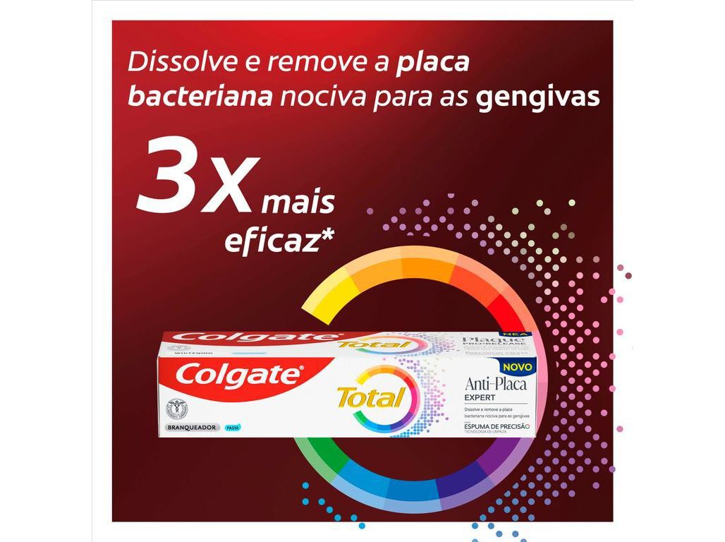 PASTA DENT&Iacute;FRICA COLGATE TOTAL PLAQUE WHITE 75ML image number 4