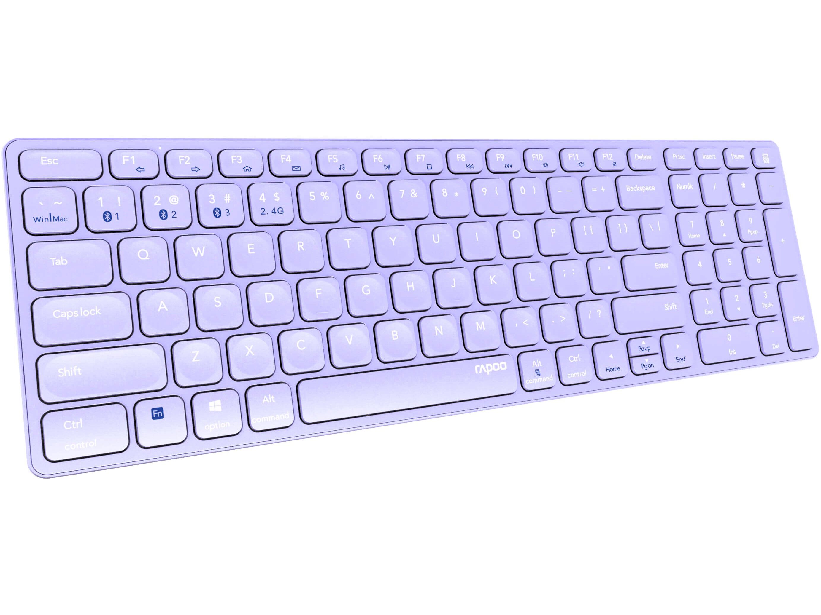 TECLADO S/FIOS RAPOO E9700M LIL&Aacute;S image number 1