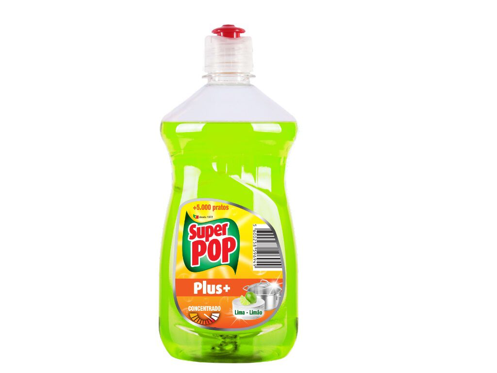 DETERGENTE DE LOI&Ccedil;A SUPER POP PLUS+ LIMA LIM&Atilde;O 460 ML