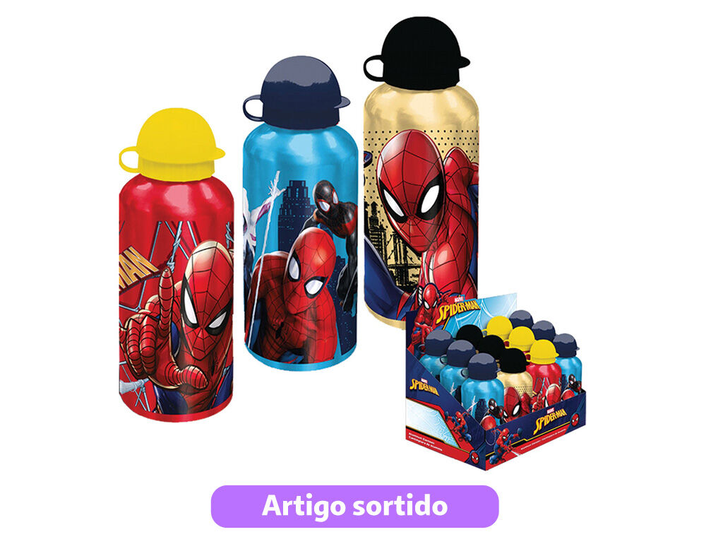 CANTIL SPIDERMAN ALUM&Iacute;NIO 500ML MODELOS SORTIDOS