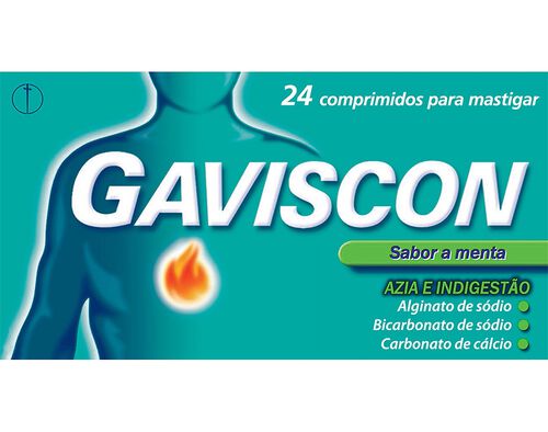 COMPRIMIDOS GAVISCON MASTIGAR 250+133.5+80MG MENTA 24UN image number 0