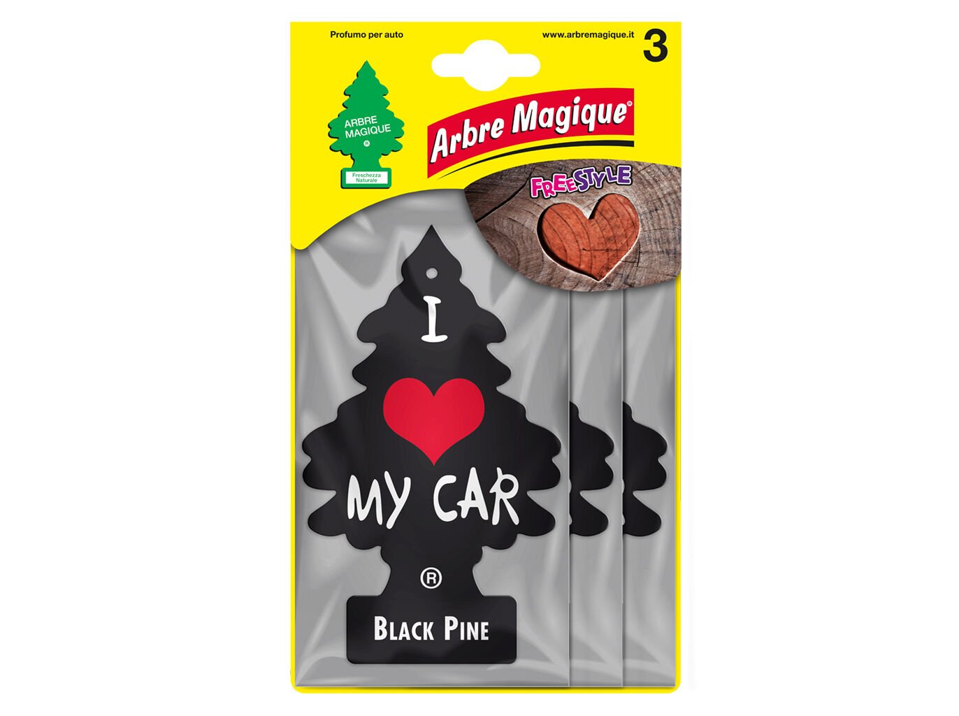 AMBIENTADOR AUTOM&Oacute;VEL ARBRE MAGIQUE BLACK PINE PACK 3 UNIDADES image number 1