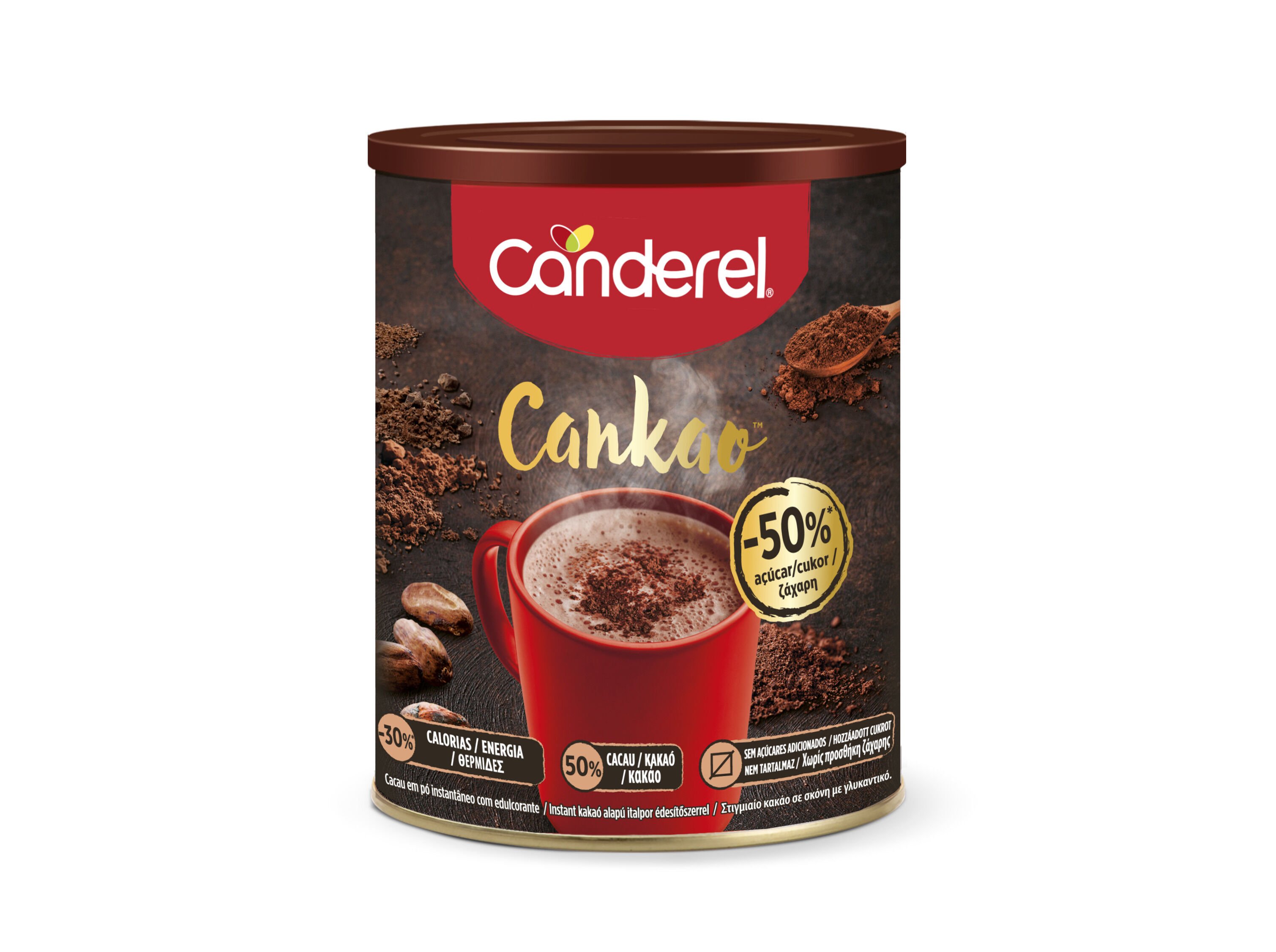 ACHOCOLATADO CANDEREL COM -50% A&Ccedil;&Uacute;CAR 250G image number 0
