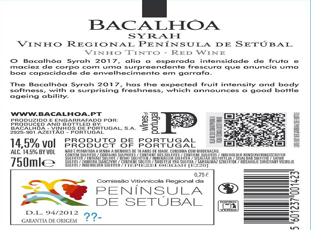 VINHO TINTO BACALH&Ocirc;A SYRAH 0.75L image number 1