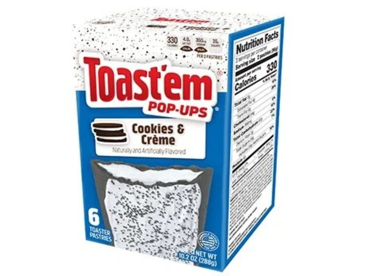 TORTAS TOAST?EM COOKIES&CREAM 288 G (6UN)