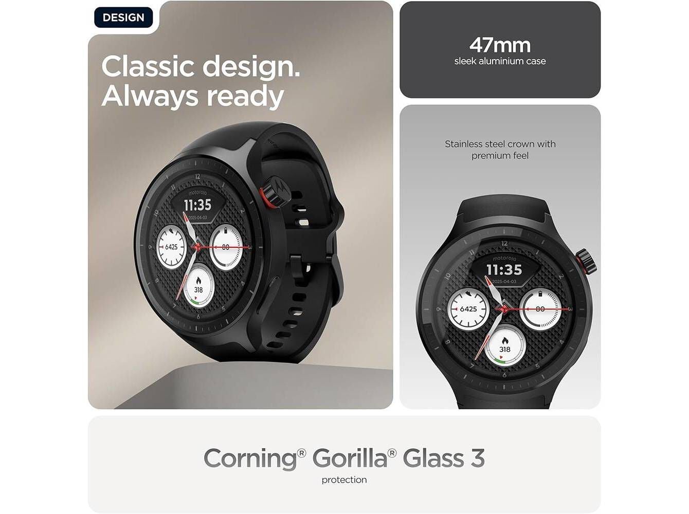 SMARTWATCH MOTOROLA MOTO WATCH VOLCANIC ASH image number 3