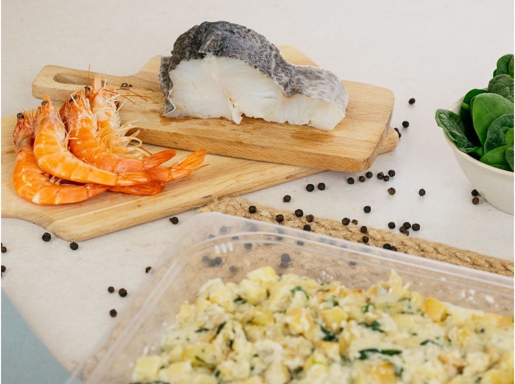 DELICIA SABORES AUCHAN BACALHAU C/CAMAR&Atilde;O 900 G image number 3