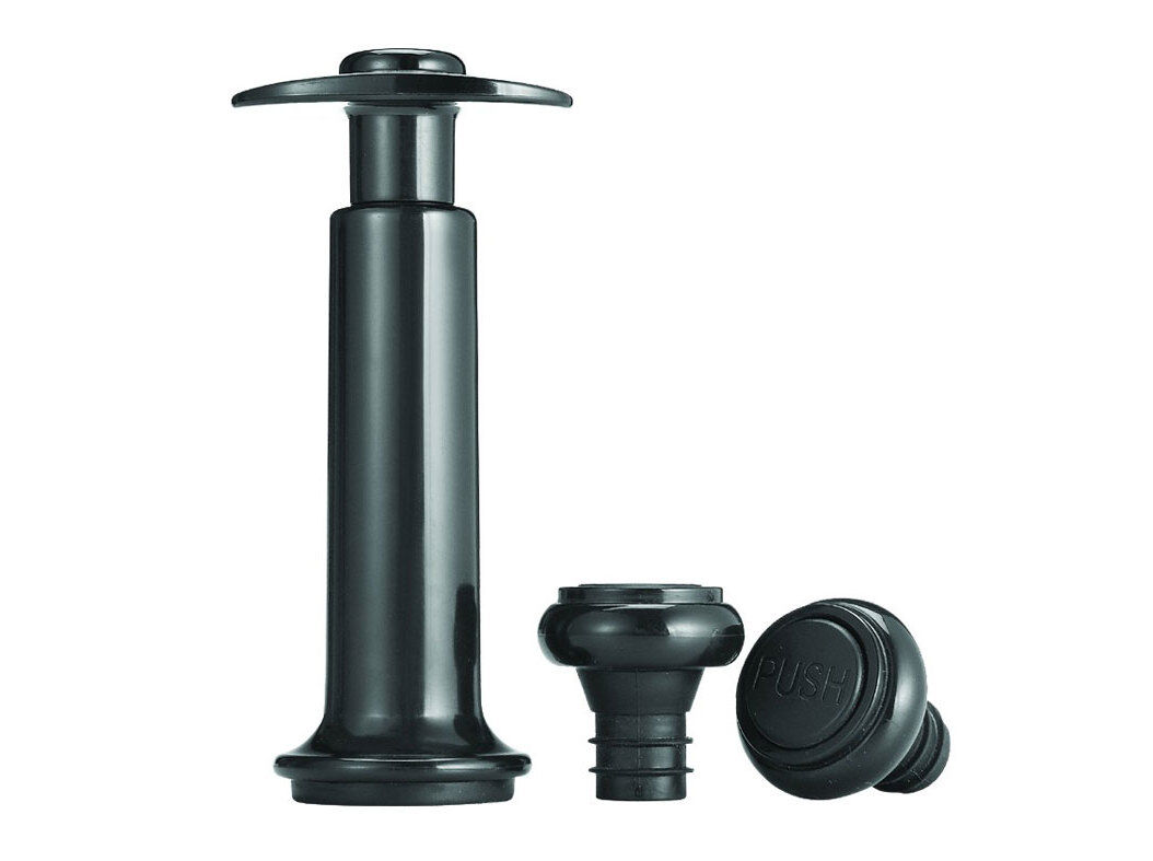 CONJUNTO BOMBA DE V&Aacute;CUO ACTUEL PARA VINHO E 2 ROLHAS