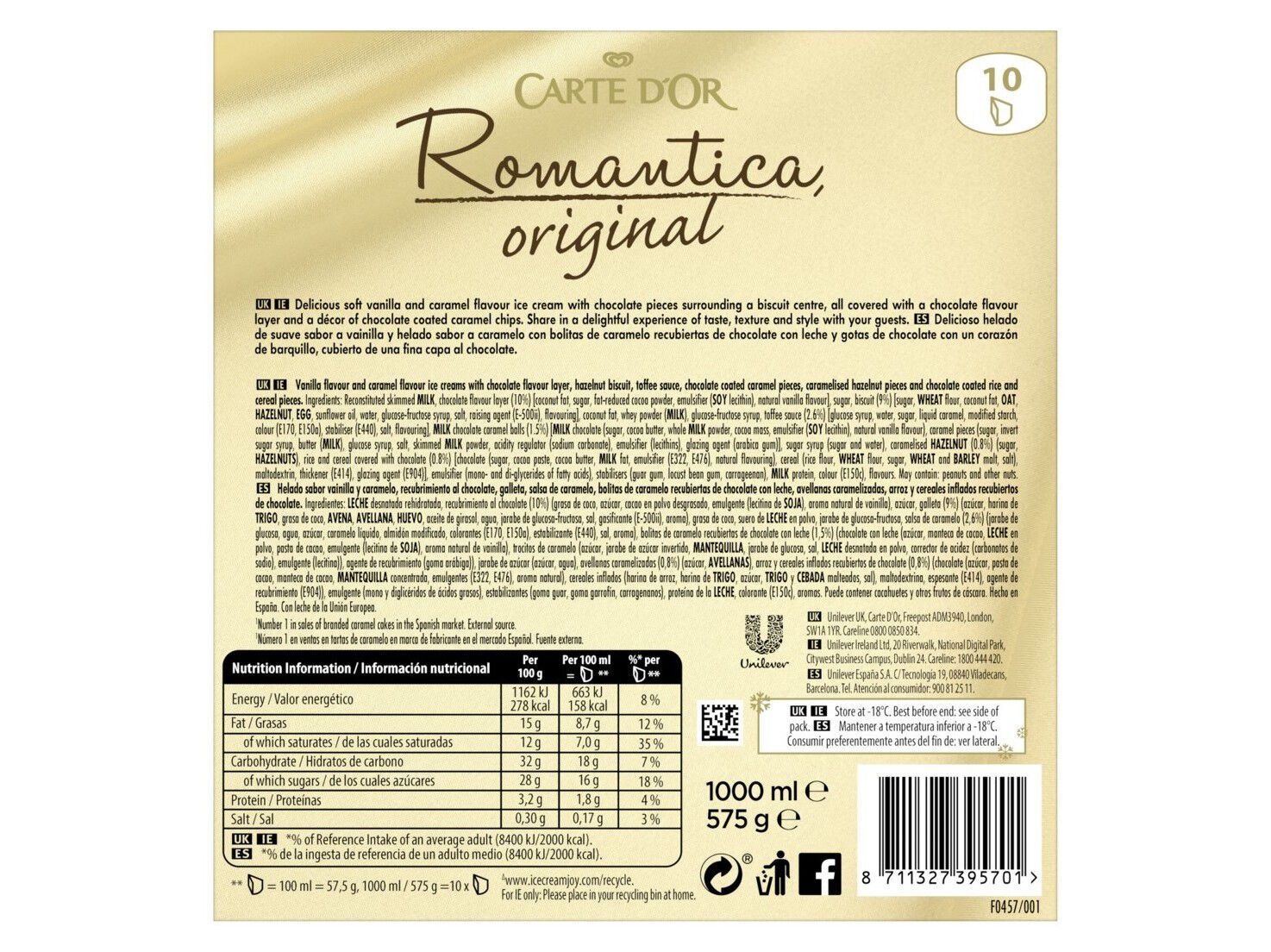 GELADOS CARTE D'OR ROMANTICA 1LT image number 1