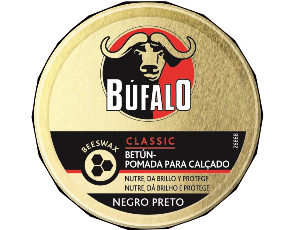 Creme Cal&ccedil;ado Preto Lata B&uacute;falo 75ml