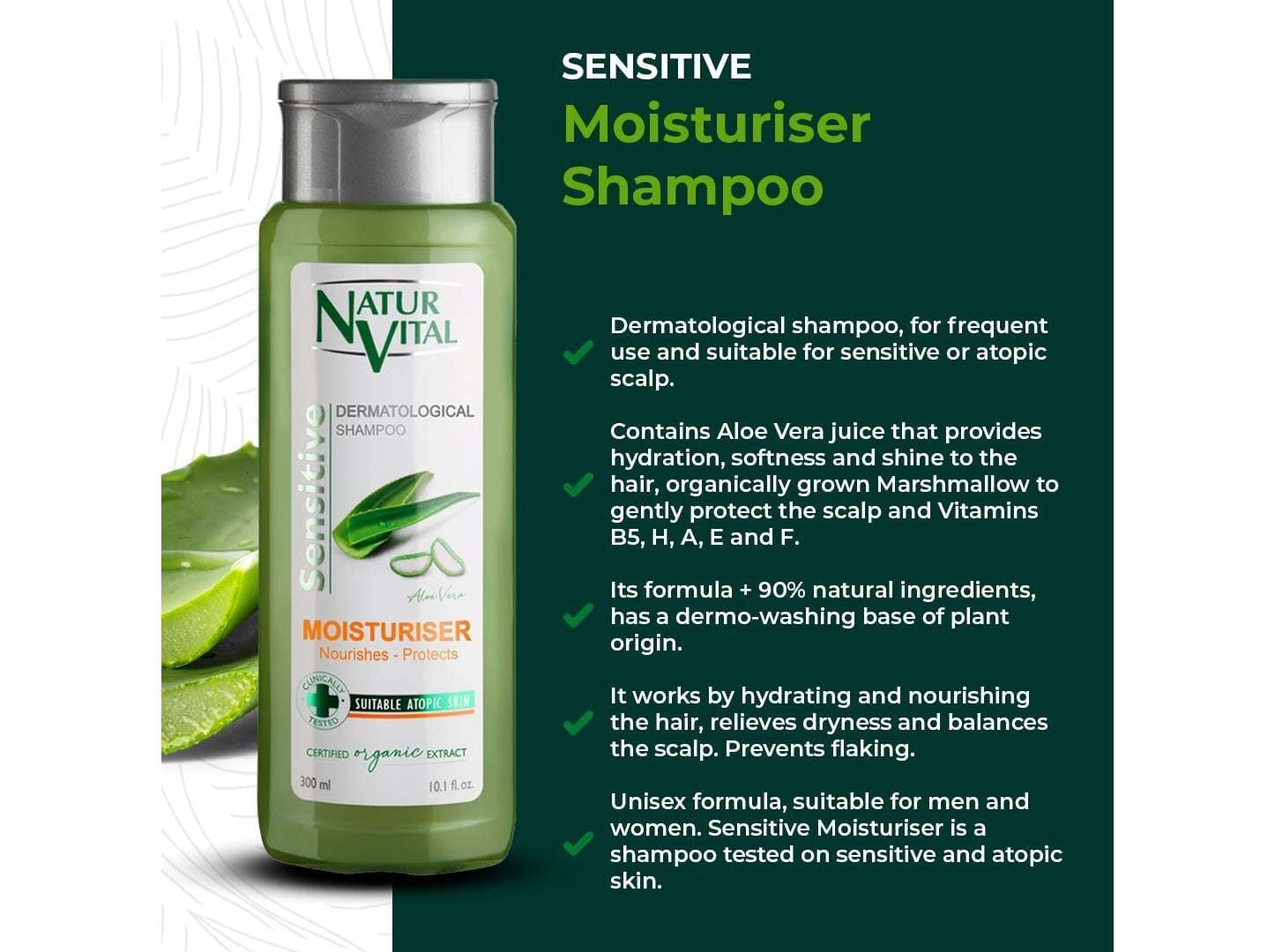 Champ&ocirc; Sensitive Hidratante Natur&nbsp;Vital 300ml image number 2