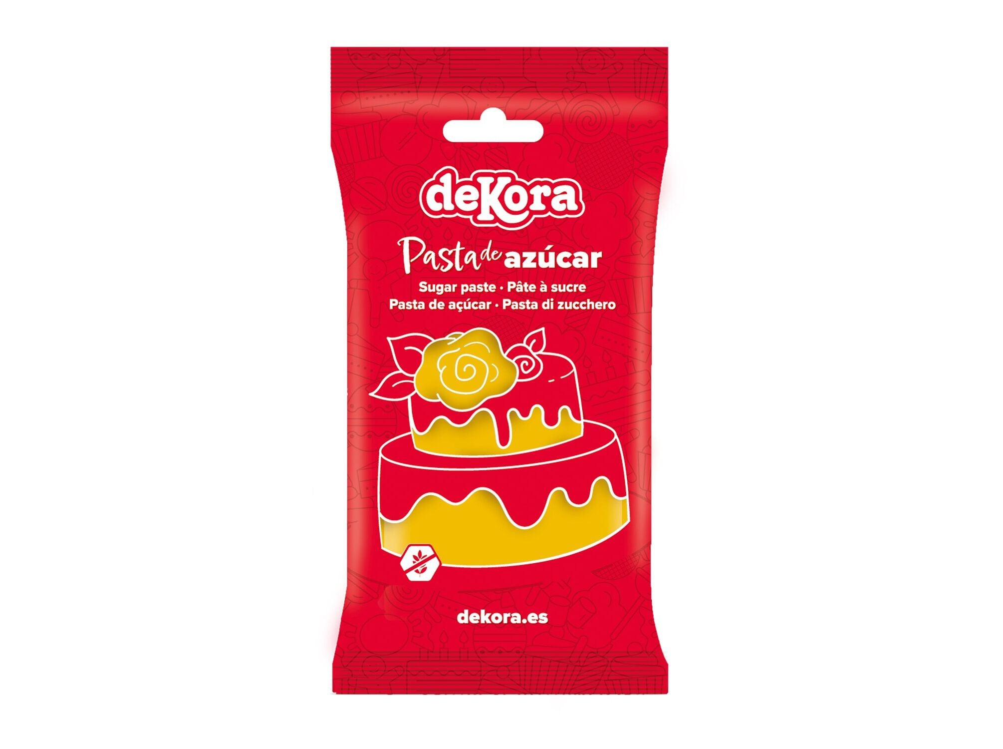 PASTA DE A&Ccedil;UCAR DEKORA AMARELO GOTAS DE SOL 250G image number 0