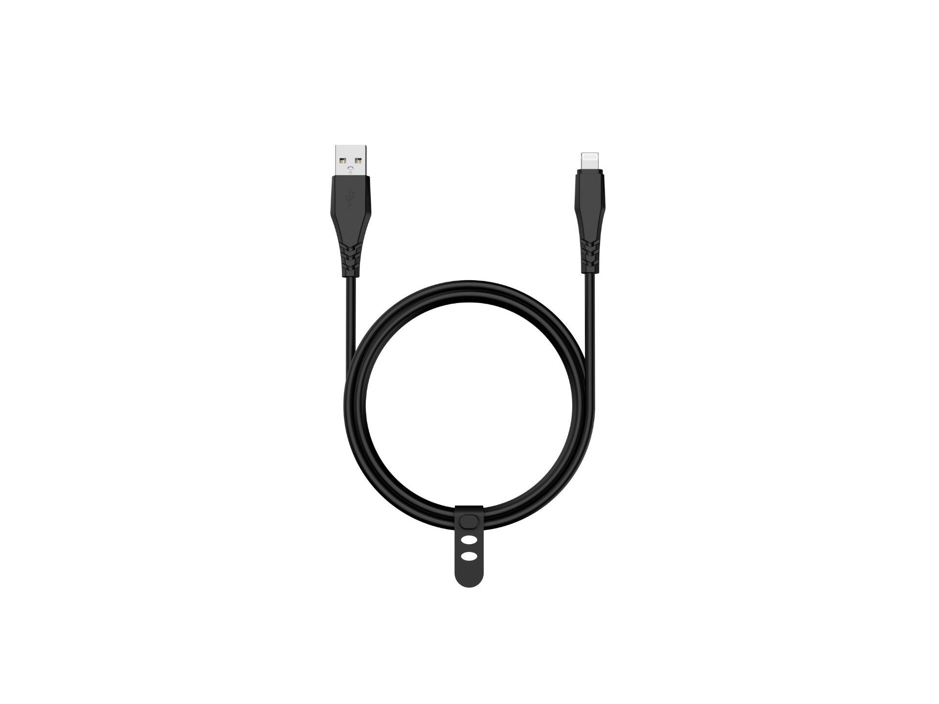 CABO USBA TO 8PIN QILIVE 600184377 PRETO 1.2M 2.4A MFI image number 0