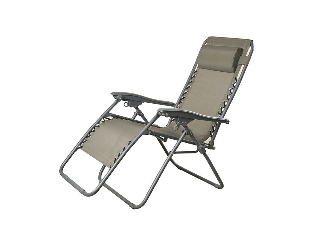 CADEIRA RELAX GARDENSTAR MULTIPOSI&Ccedil;&Otilde;ES CINZENTO 158X65X108CM