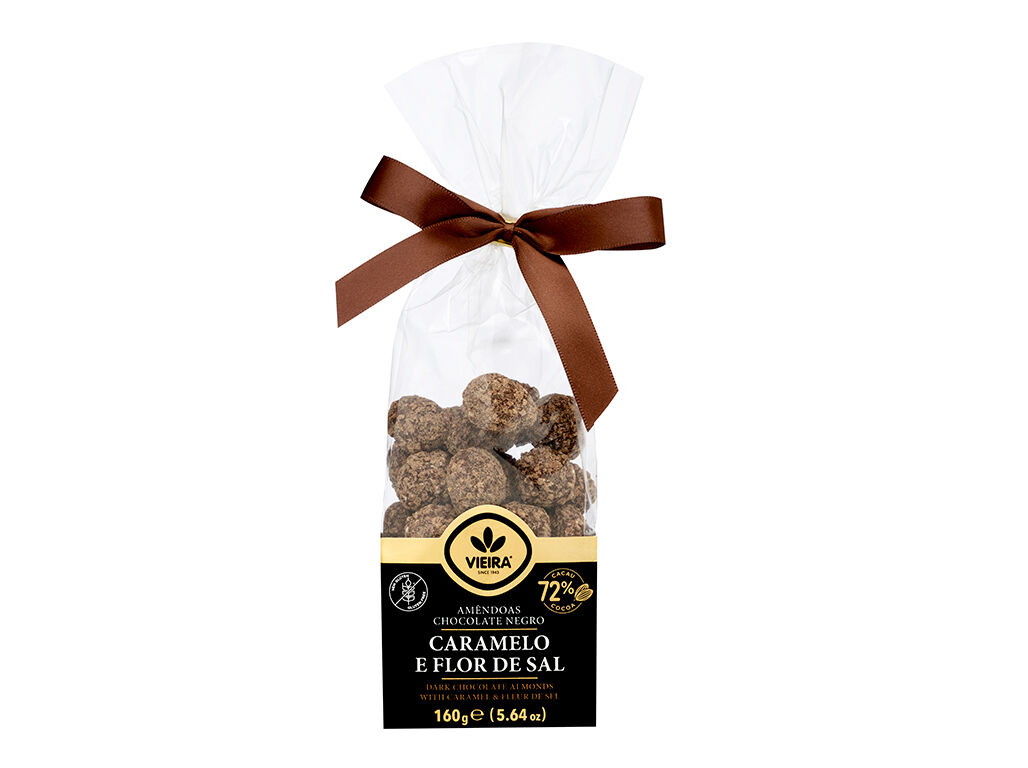 AM&Ecirc;NDOAS CHOCOLATE VIEIRA CHOCOLATE NEGRO E CARAMELO 160G