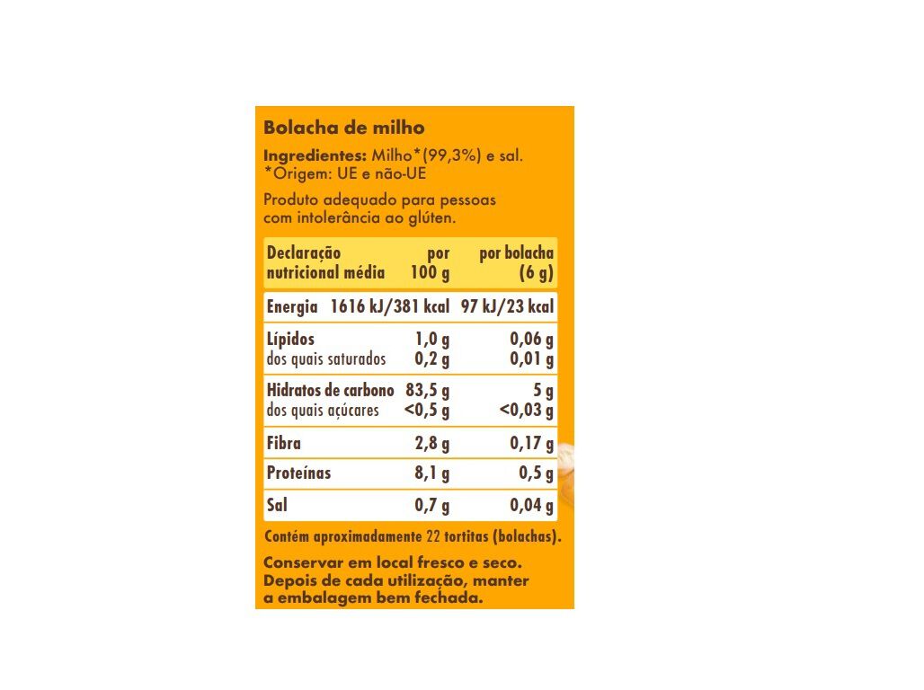 TORTITAS SALUTEM MILHO FIN&Iacute;SSIMAS COM SAL 130G image number 1