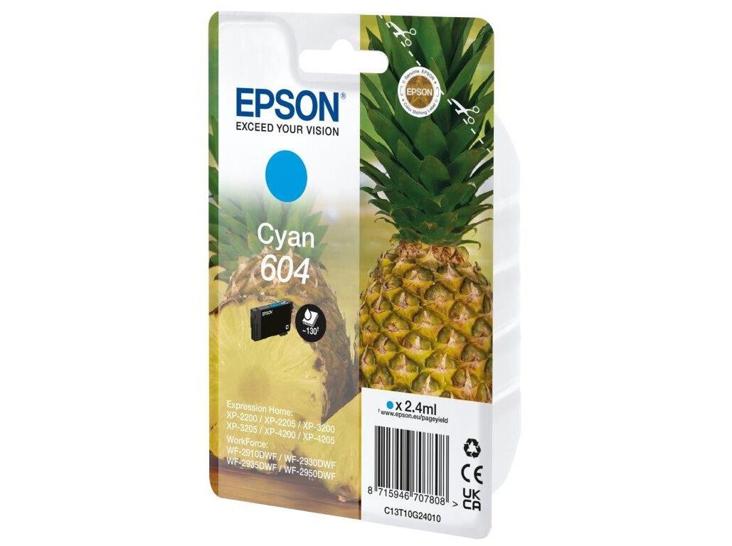 TINTEIRO ORIGINAL EPSON SINGLEPACK CYAN 604 image number 1