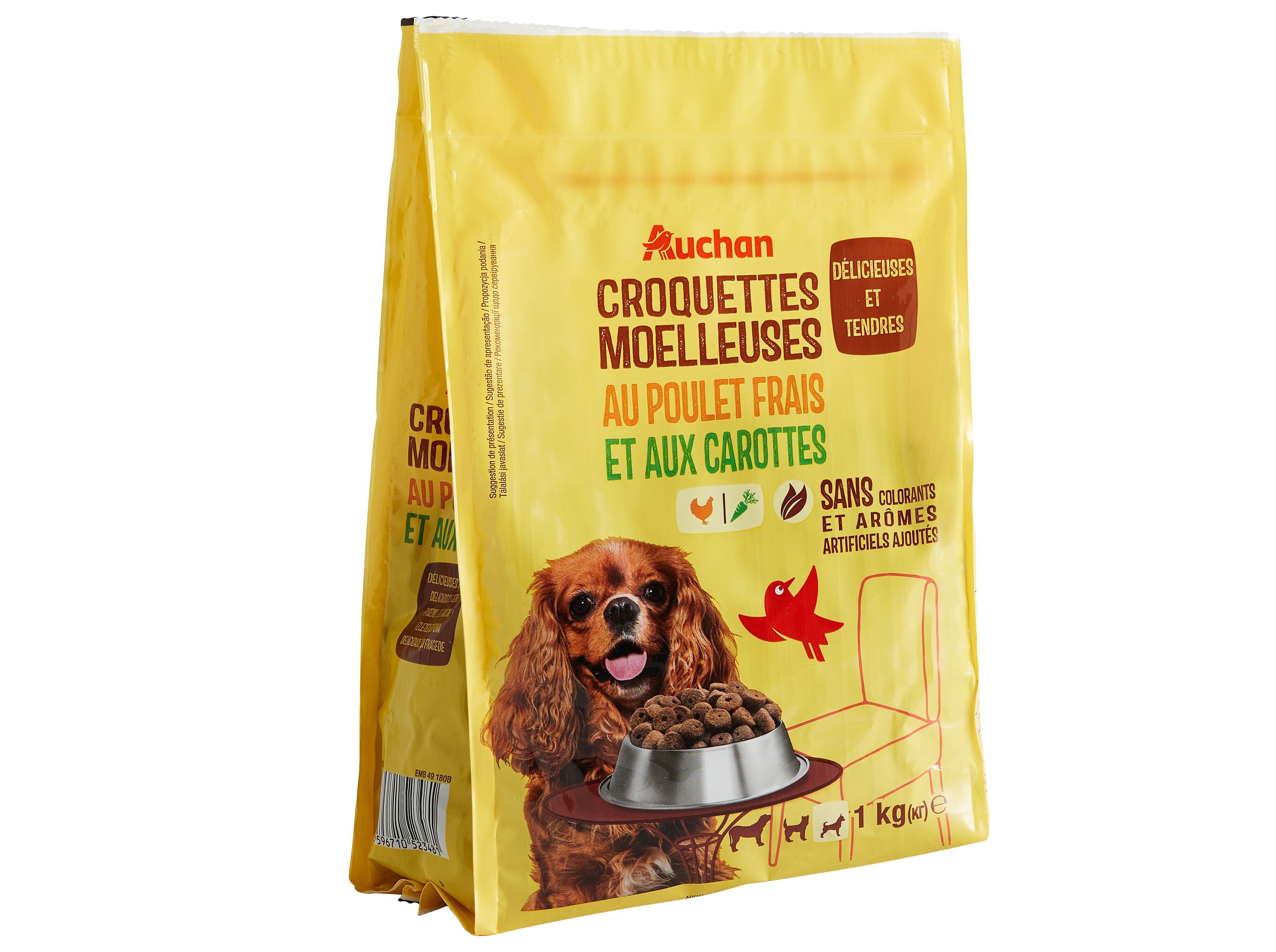 RA&Ccedil;&Atilde;O PARA C&Atilde;O AUCHAN RA&Ccedil;AS PEQUENAS CROQUETES MOLES RICO EM FRANGO FRESCO 1KG image number 1