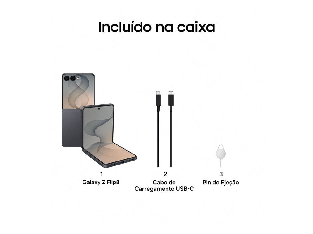 SMARTPHONE SAMSUNG GALAXY Z FLIP8 512GB CINZA image number 6