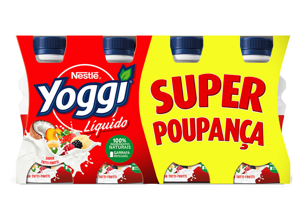 IOGURTE YOGGI L&Iacute;QUIDO TUTTI FRUTTI 8X160G