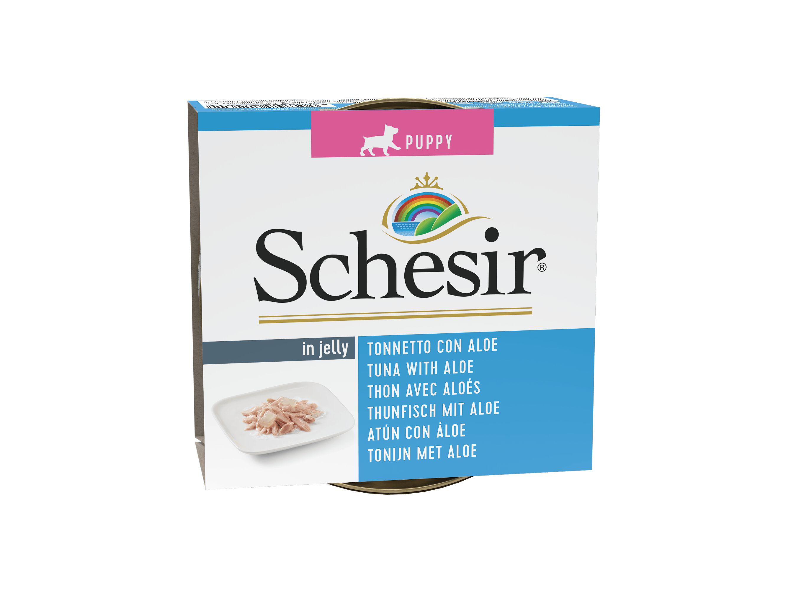 COMIDA H&Uacute;MIDA PARA CACHORRO SCHESIR LATA COM ATUM E ALO&Eacute; 150G image number 0