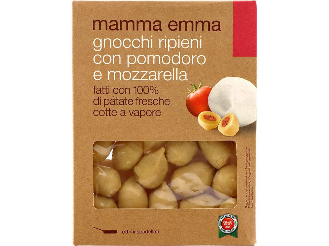 GNOCCHI RECHEADOS MAMMA EMMA TOMATE MOZZARELLA 350G