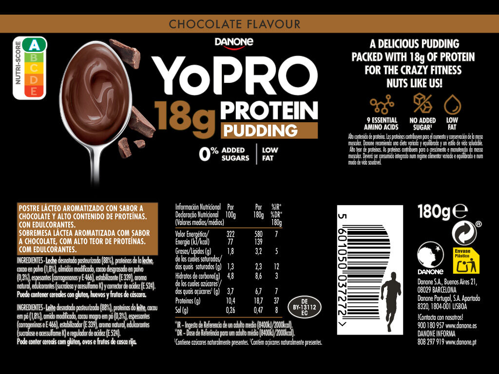 Pudim Yopro Chocolate 180g | Auchan