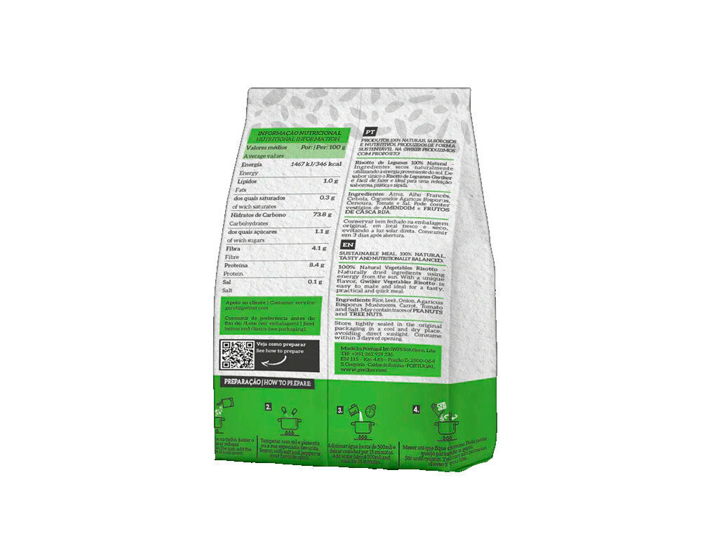RISOTTO LEGUMES GWIKER ECONOMIA CIRCULAR 280 G image number 1